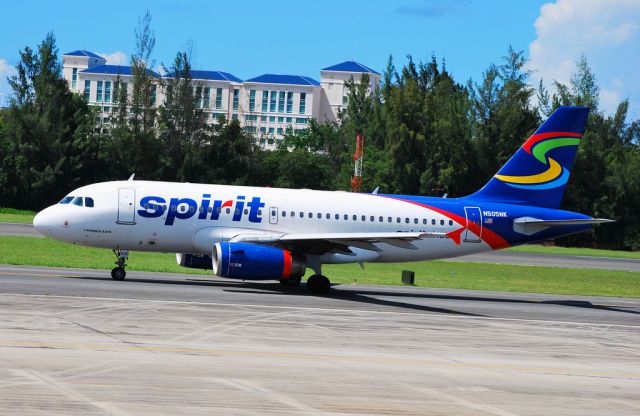 N505NK — - Spirit Airlines Airbus A319-132 N505NK (cn 2485  San Juan - Luis Muñoz Marin International (SJU/TJSJ) - Puerto Rico 9-12-2009  Photo: Tomás Del Coro