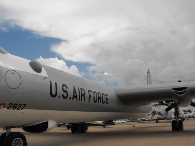 52-2827 — - Looking toward the fuselage and wing from forward.