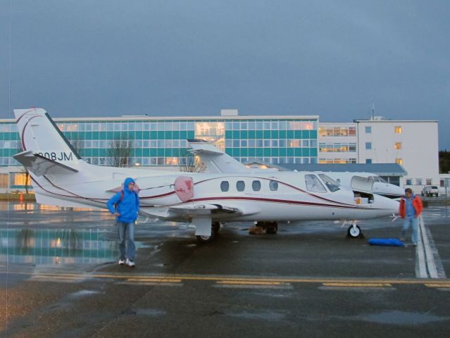 Cessna Citation 1SP (N308JM) - Landing after an Atlantic crossing.