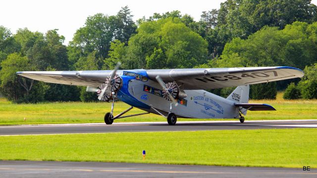 Ford Tri-Motor (NC8407) - EAA Ford Trimotor headed to the ramp at Lebanon, TN. June 6, 2014