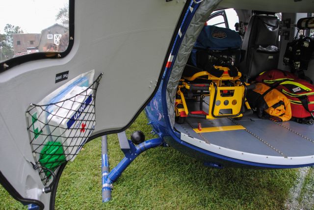 KAWASAKI EC-145 (N578AM) - LifeNet of New York Air 2 from Kobelt Airport in Wallkill, New York stops by the Yorktown Heights Fire Department Open House 9/12/15