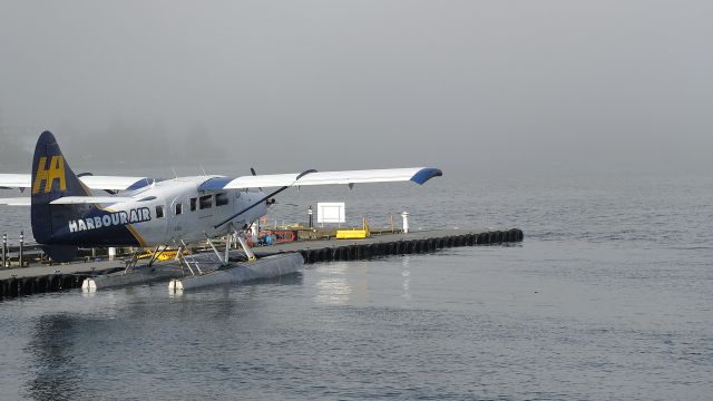 De Havilland Canada DHC-3 Otter (C-FHAD) - Jan 14, 2017. Completely fogged in. Float planes grounded.