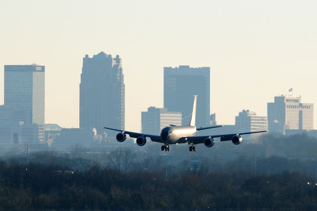 Boeing C-135B Stratolifter (58-0106) - Sunset return home for Dixie flight.br /City of Birmingham, Alabama seen the background 