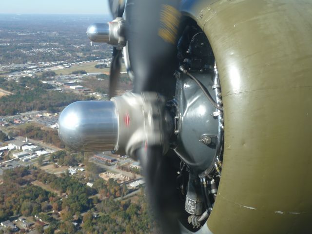 Boeing B-17 Flying Fortress (N5017N) - Flying in Aluminum Overcast 11/8/2013 over Charlotte NC area.