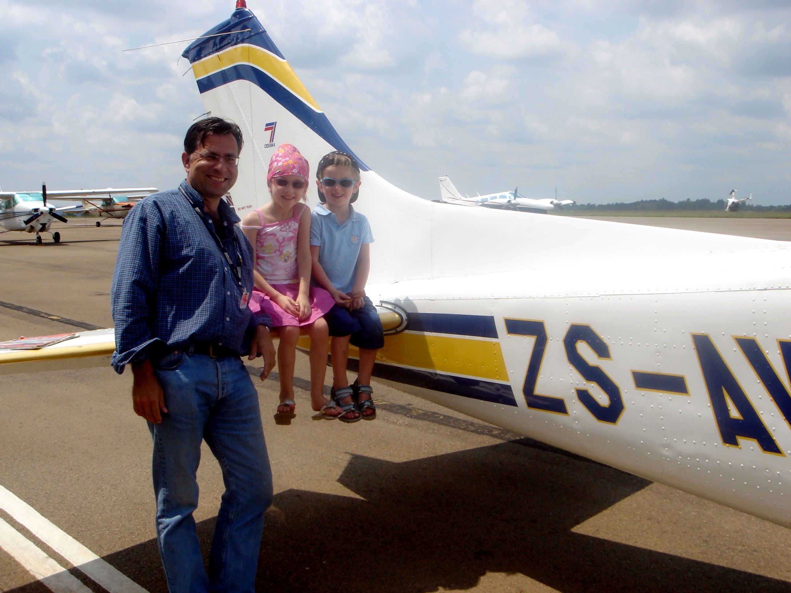 Cessna Centurion (ZS-AVB) - At Grand Central Airport, Johannesburg, South Africa.