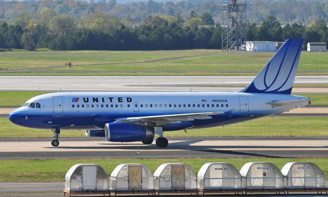 Airbus A319 (N849UA) - Seen at KIAD on 10/7/2010.