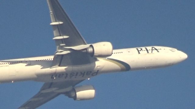 BOEING 777-300 (AP-BID) - Another shot of PIAs youngest 777-300ER, departing to Lahores Allama Iqbal International.