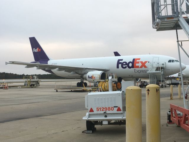 Airbus A300F4-600 (N692FE) - The last Airbus A300 ever built sits at RDU on a cloudy fall afternoon. Taken November 9, 2020.