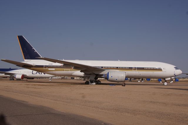 Boeing 777-200 (N519BC) - Retired Singapore Airlines Boeing 777-212, in storage at Goodyear AZ.  Photographed September 17th 2020.