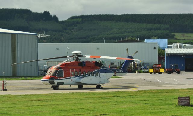 Sikorsky Helibus (G-CHCK) - Scotia Helicopters Sikorsky S-92A Helibus G-CHCK at Aberdeen Dyce Heliport