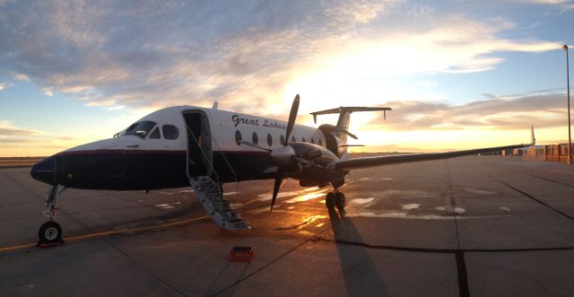 Beechcraft 1900 (N247GL) - 247 after a bath of glycol in Bluff