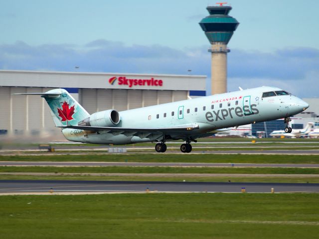 Canadair Regional Jet CRJ-200 (C-GOJA) - A little extra oil staining on the tail. September 2018