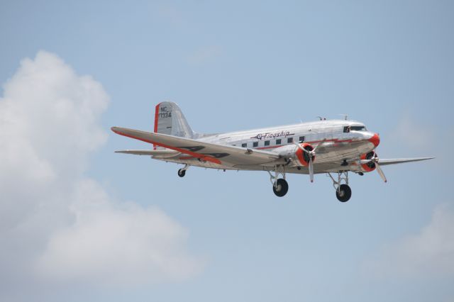 Douglas DC-3 (NAC17334) - Escort to A380 Lusthansa inthe first flight to Miami 06-10-1011