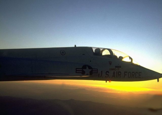 Northrop T-38 Talon (UNKNOWN) - Sunset over the Colorado River from Willaims AFB to Nellis AFB. 1968