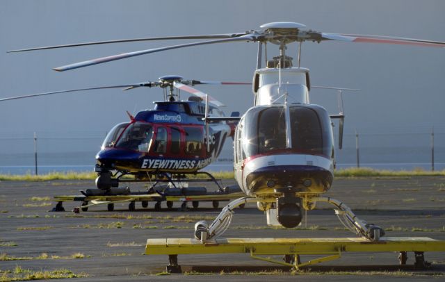 Bell 407 (N77NY) - LINDEN AIRPORT-LINDEN, NEW JERSEY, USA-SEPTEMBER 04, 2018: Helicopters from two of the local New York City T.V. stations were seen on the ground by RF.