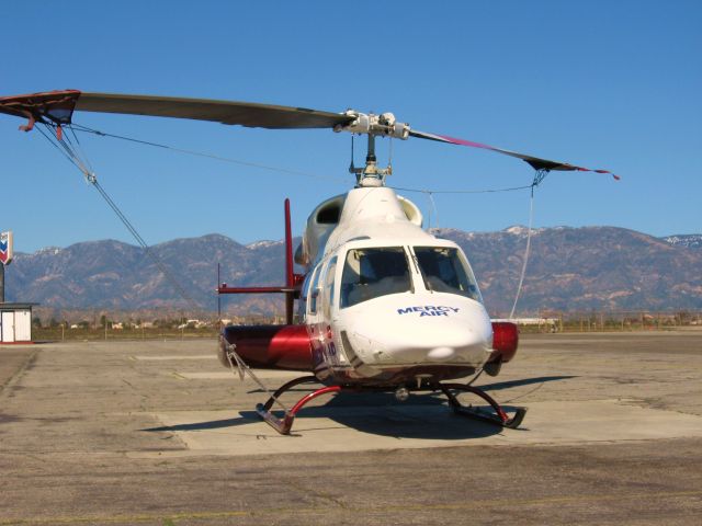 Bell 222 (N587MG) - At Rialto Muni