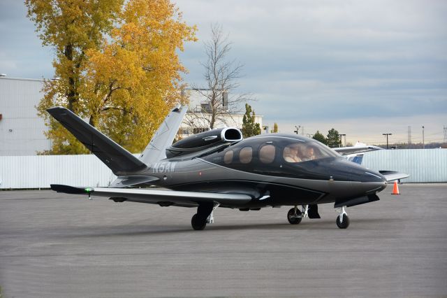 Cirrus Vision SF50 (N5AW) - Overnighting in CYHU after coming from Europe.