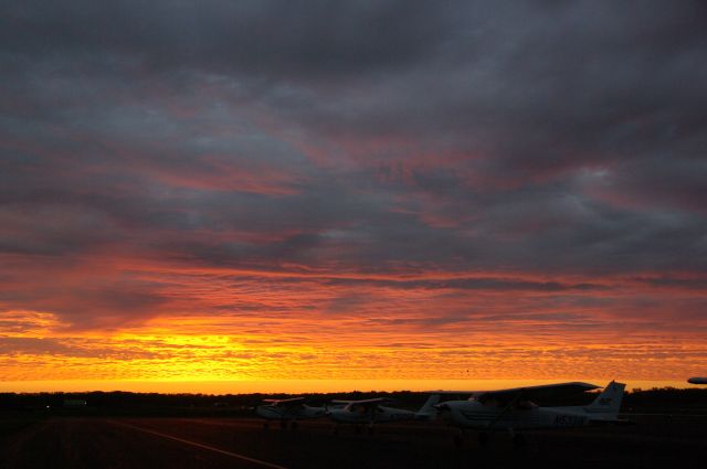 — — - Sunset at Spirit of St. Louis