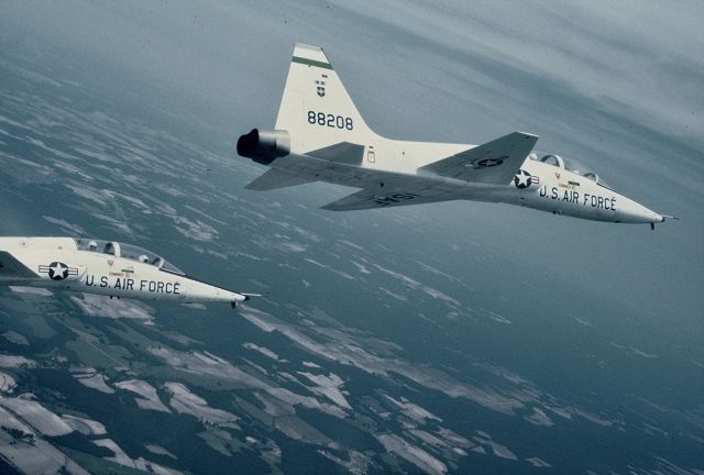 Northrop T-38 Talon (N88208) - Four ship formation training USAF UPT 1976