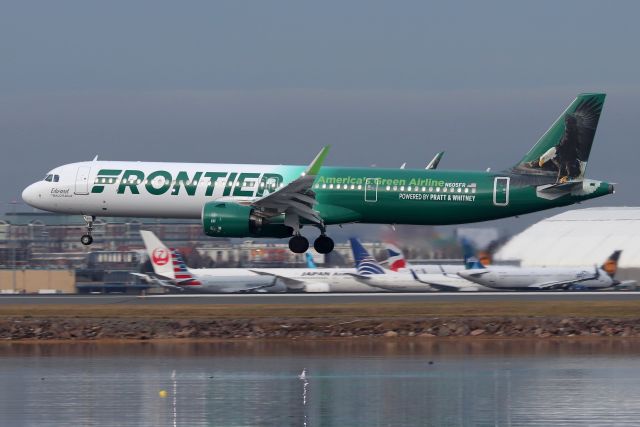 Airbus A321 (N606FR) - 'Frontierflight 3348' arriving from Orlando ('Edward the Bald Eagle')