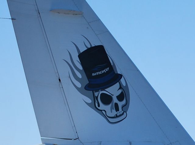 Dassault Falcon 50 (N500TS) - TRUE SPEED ENTERPRISES II (NASCAR driver Tony "Smoke" Stewart) smokin new tail logo at KJQF - 12/14/12