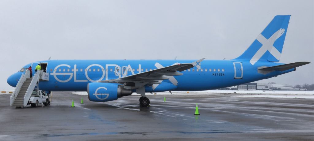 Airbus A320 (N279GX) - Global Crossing's 1st time at Buffalo