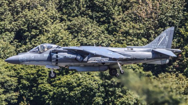 16-5595 — - A Harrier departing KBFI for another SeaFair 2015 demonstration 