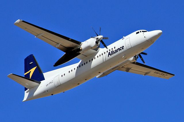 Fokker Maritime Enforcer (VH-FKZ) - ALLIANCE AIRLINES FOKKER 50 - REG VH-FKZ (CN 20286) - ADELAIDE INTERNATIONAL SA. AUSTRALIA - YPAD (09/11/2014) PHOTOGRAPHED WITH A CANON 550D AND 300MM CANON LENSE.