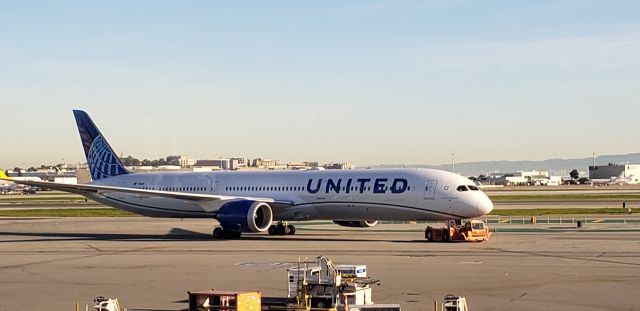 BOEING 787-10 Dreamliner (N14011) - At Gate F11 on 2/5/2020 waiting to board this aircraft and fly to KEWR (flight 2065),  First flight on a B78X.