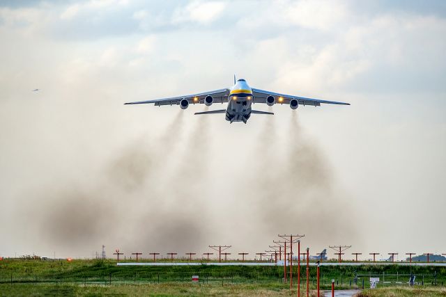 Antonov An-124 Ruslan (UR-82073) - Holy Soviet!br /br /ADB3135 departing Dallas/Fort Worth for the overnight flight across the pond to RAF Waddington.