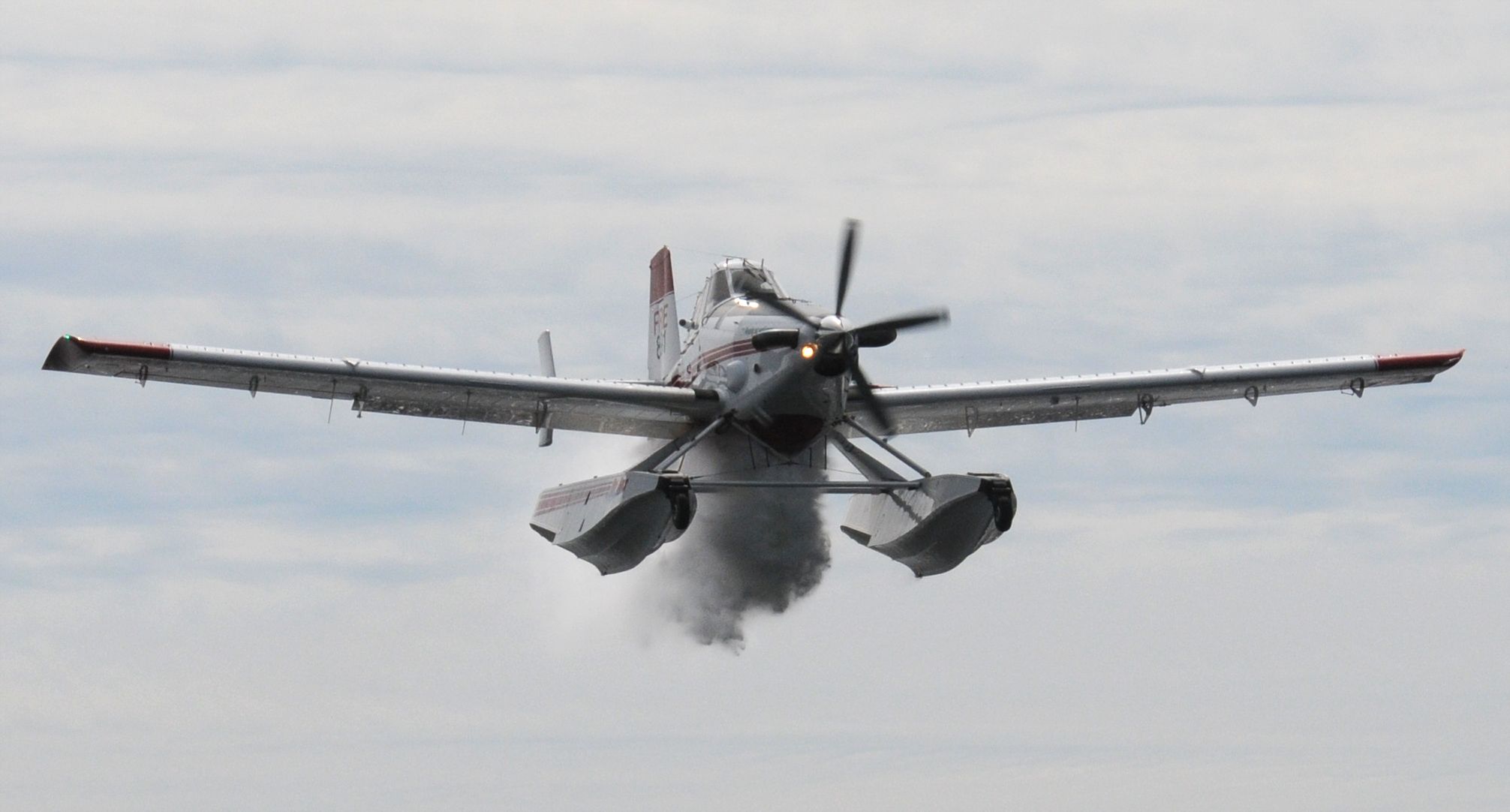 AIR TRACTOR Fire Boss (N8512L) - AT-802U dopping water at Moosehead Lake Maine 9-10-2011. 