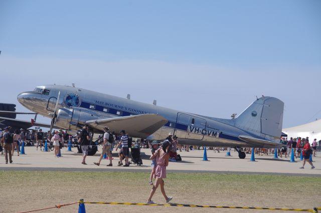 Douglas DC-3 (VH-OVM) - OVM on static display at the 2019 Avalon Airshow
