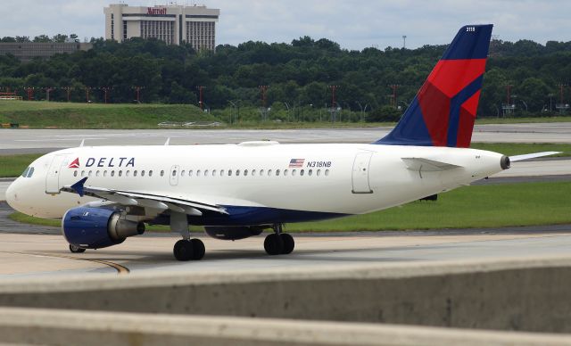 Airbus A319 (N318NB) - Photo taken on 7/8/2020.