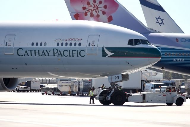 BOEING 777-300 (B-KPS) - Ramp 777s and 747! only heavys in Tom B.