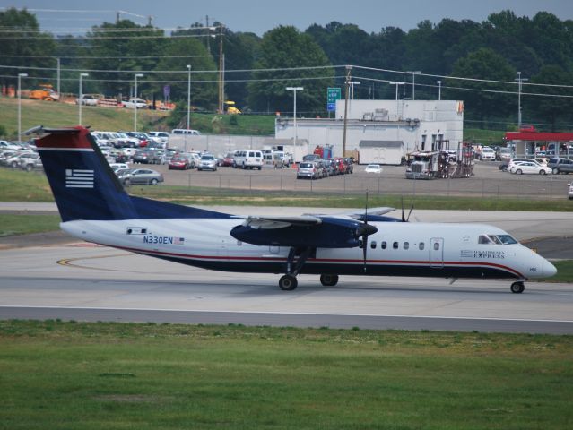 de Havilland Dash 8-300 (N330EN) - Takeoff roll 18C at KCLT - 5/21/13