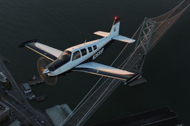 Beechcraft Bonanza (36) (N365HP) - Bay bridge.