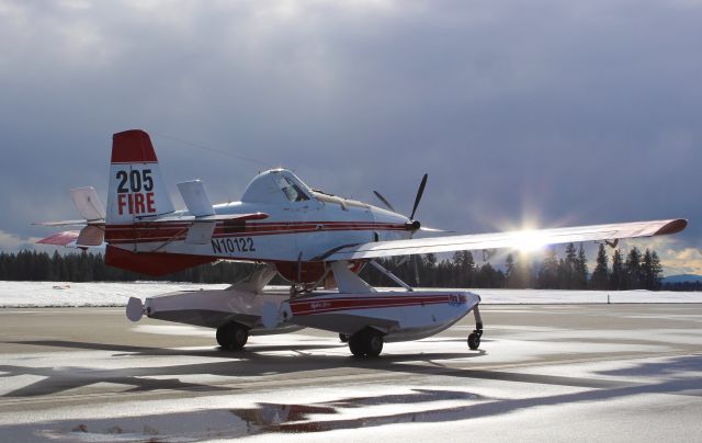 Air Tractor AT-802 (N10122) - One of the few photos I had of Fire Boss 205, the airplane a SEAT pilot was killed in recently. Photographed March 2019. I thought the sunlight beam on the wing was a nice touch. Fly high. 