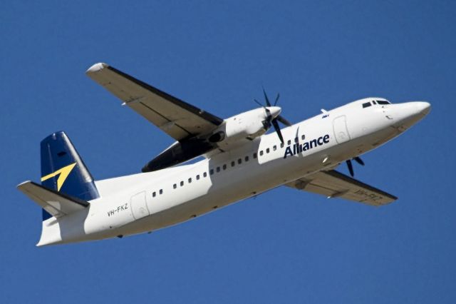 Fokker Maritime Enforcer (VH-FKZ) - Heading skywards off runway 23. Thursday 4th April 2013.