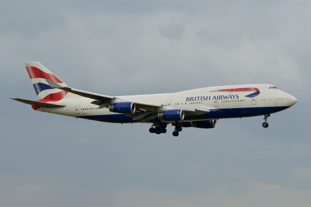 Boeing 747-400 (G-BYGC) - Arriving DFW 05/25/2013