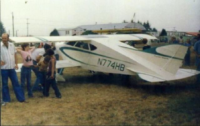 SORRELL SNS-7 Hiperbipe (N774HB) - Evergreen Airport, Vancouver WA. Mid-Seventies. Note: Pink Fonzie T-shirt and Bell Bottoms.