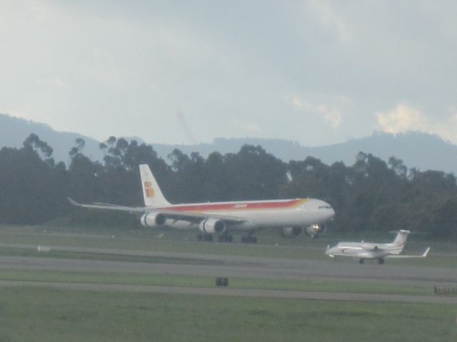 Airbus A340-600 — - Landing from Madrid, Spain.