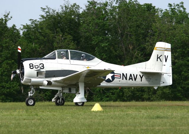 North American Trojan (NX377WW) - North American T-28B Trojan, La Ferté-Alais Airfield (LFFQ) Air Show (Le Temps Des Hélices) in may 2012