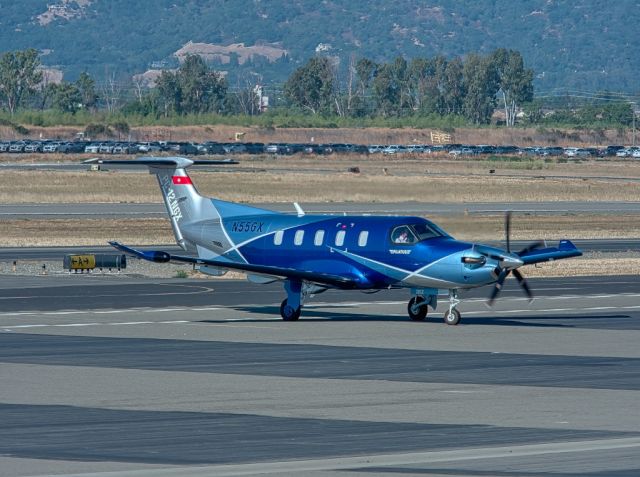Pilatus PC-12 (N55GX) - Pilatus P-12/47E arrives at Livermore Muni, Livermore CA. August 2020