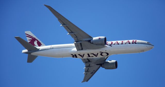Boeing 777-200 (A7-BBI) - Doha-Seattle  4-14-21