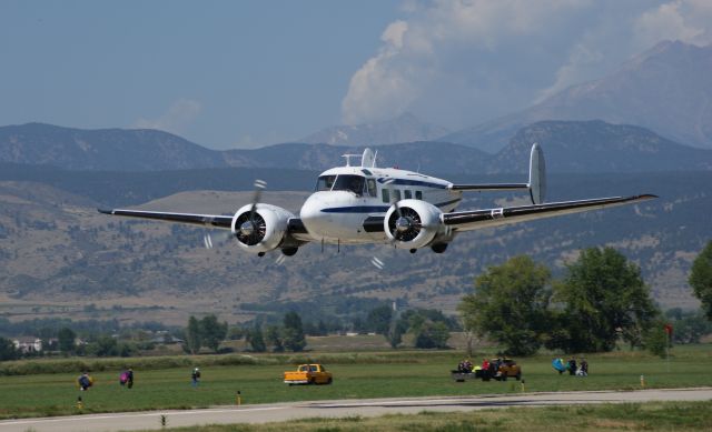 Beechcraft 18 (N103AF) - Photo pass at KLMO