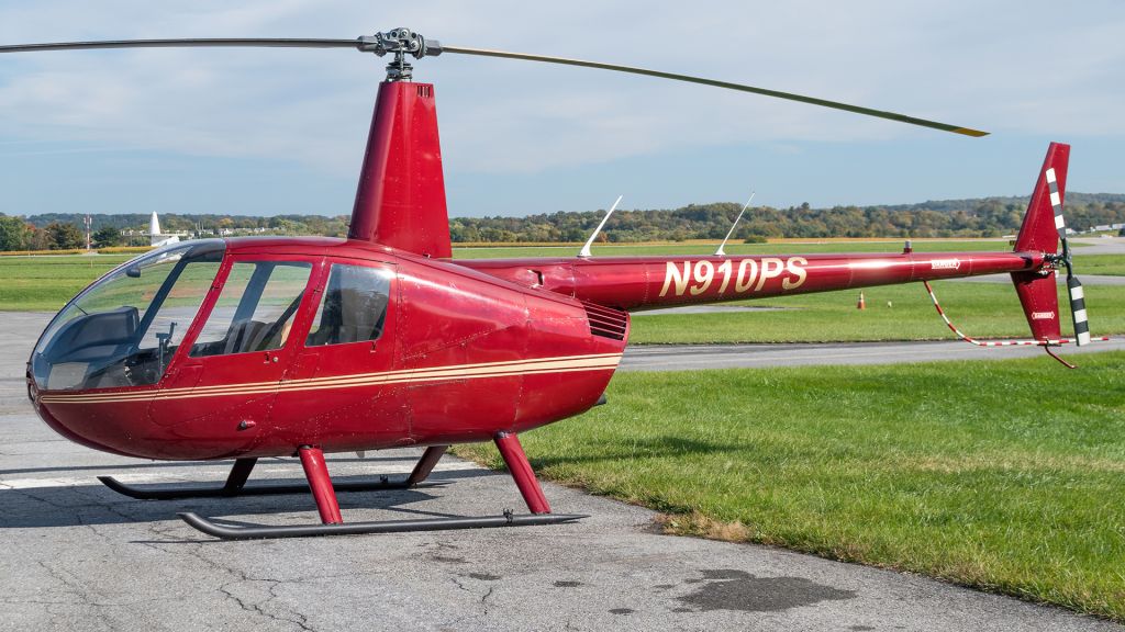 Robinson R-44 (N910PS) - N910PS chilling on the ramp at Frederick Municipal Airport