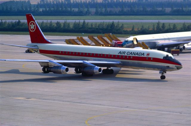 McDonnell Douglas Jet Trader (C-FTJH) - DC-8-42 CF-TJH in August 1969 at Vienna (LOWW)