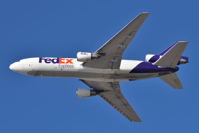 McDonnell Douglas DC-10 (N313FE) - Departing IND for the last time. Shown departing 23-L headed to VCV on 01-10-23. This could be the last DC-10 to ever fly through IND airspace.