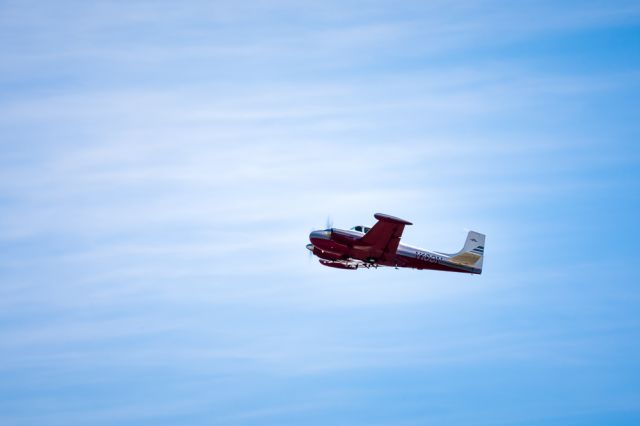 TEMCO Twin Navion (N108N) - Beautiful aircraft above the Denton, Texas airpot.