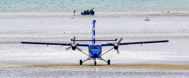 De Havilland Canada Twin Otter (G-SGTS) - The only airport with resident cockle-pickers in action